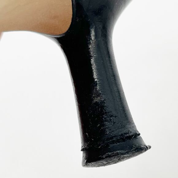 Chanel Vintage Black Canvas Embroidered Kitten Heel Mule Slide Sandal EU 39 - Picture 11 of 14